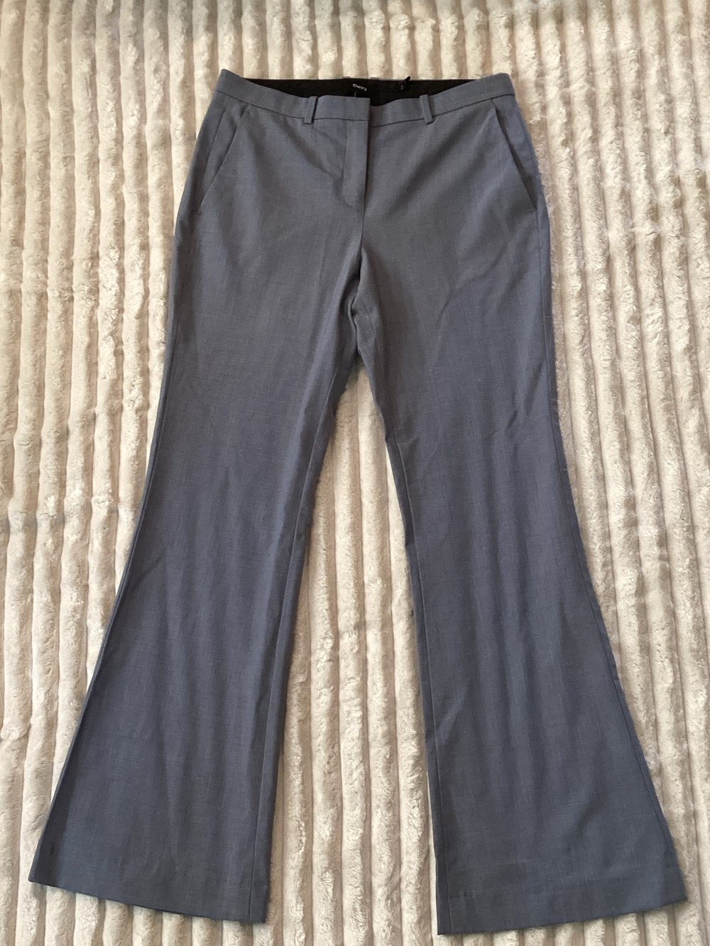 Theory Women's Gray Flare Dress Trousers